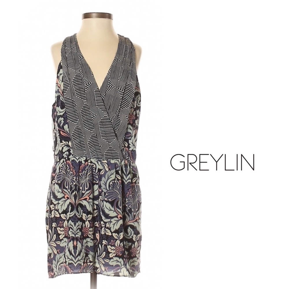 Anthropologie Greylin Silk Floral Romper Boho Size S